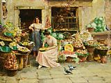 Stefano Novo Fruit Sellers painting